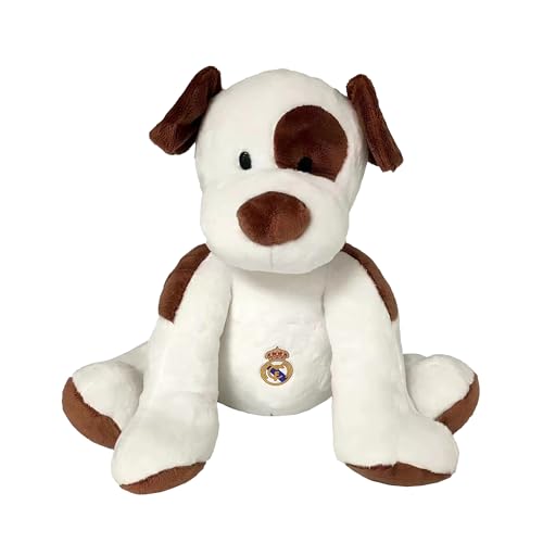 CyP Brands- Real Madrid Plüschpuppe, Hund, 25 cm, offizielles Produkt von CYPBRANDS