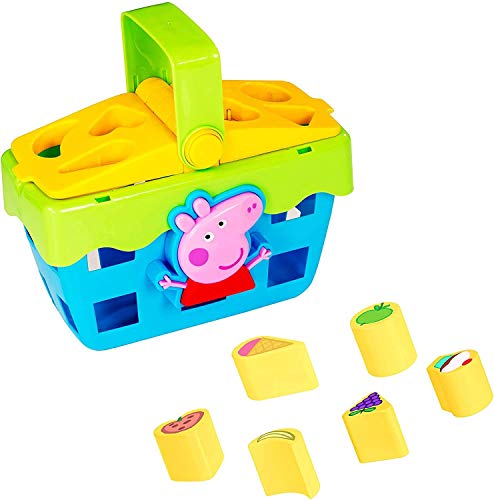 HTI Toys 1684446.INF Peppa Pig 1684446-Steckbox Picknick Shape SORTER Picnic Steckspielzeug Picknickkorb Set mit Soundeffekten, verschieden von CYPBRANDS