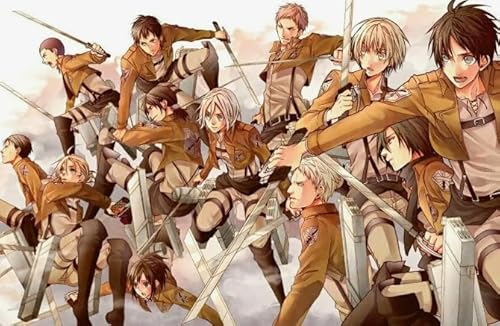 1000 Teile,Japanese Classic Anime Eren.Jaeger,Colorful Jigsaw Puzzle, Erwachsene Children's Spiels Lehrreich Spielzeugs Posters CYQFEZ MS98HD von CYQFEZ