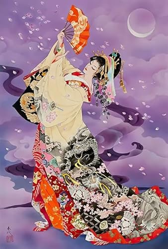 CYQFEZ 1000 Teile Jigsaw Beautiful Japanese Woman Puzzle Posters Educational Toy for Adults Wz169Yk von CYQFEZ