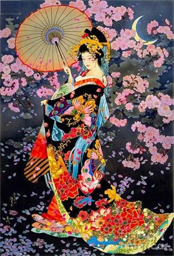 CYQFEZ Japanese Woman Art Posters Puzzle 1000 Teile Puzzle Für Erwachsene Familie Dekompression Spiele Wz27Yp von CYQFEZ