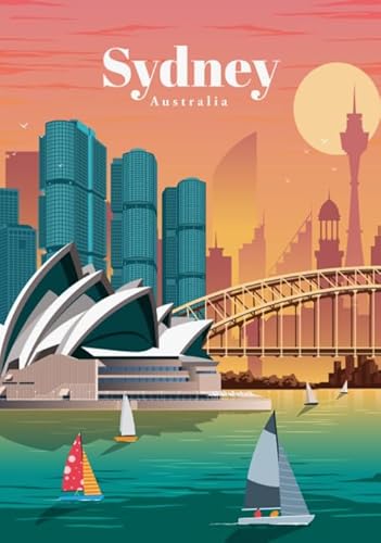 CYQFEZ Jigsaw Puzzle 1000 Stück Aus Holz Sydney Reise Landschaft Poster Bunte Fähigkeit Spiel Für Die Ganze Familie Erwachsene Nw153Zq von CYQFEZ