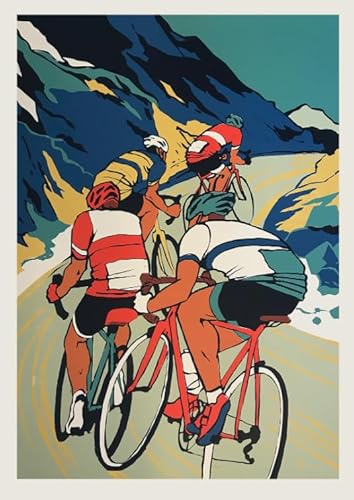 CYQFEZ Jigsaw Puzzle 1000 Stück Retro Cycling Sports Poster Holz Buntes Geschicklichkeitsspiel Für Die Ganze Familie Erwachsene Kz142Wp von CYQFEZ