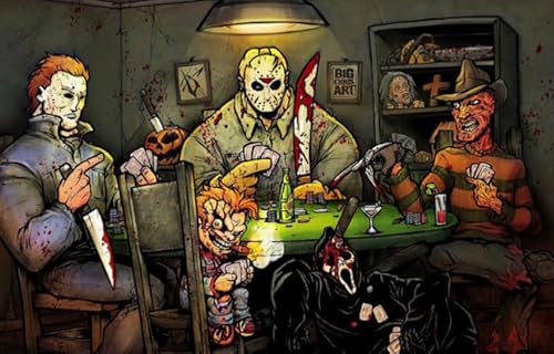 CYQFEZ Jigsaw Puzzle 1000 Teile Klassischer Horrorfilm Sammlung Poster Hölzernes Buntes Geschicklichkeitsspiel Für Die Ganze Familie Erwachsene Nw255Zq von CYQFEZ