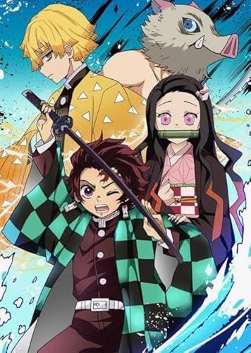 CYQFEZ Jigsaw Puzzle 1000 Teile Klassisches Japan Anime Tanjirou Poster Holz Buntes Geschicklichkeitsspiel Für Die Ganze Familie Erwachsene Kz16Wp von CYQFEZ