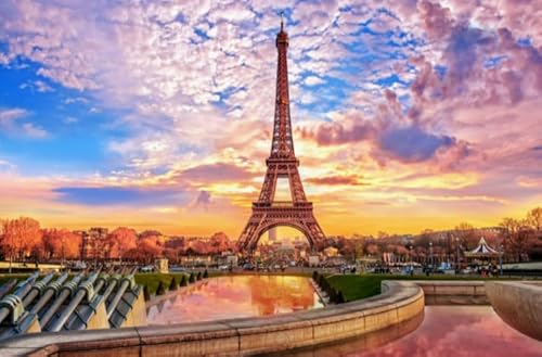 CYQFEZ Jigsaw Puzzle 1000 Teile Paris Reise Landschaft Poster Holzpuzzle Home Stressabbau Spiel Kz341Wp von CYQFEZ