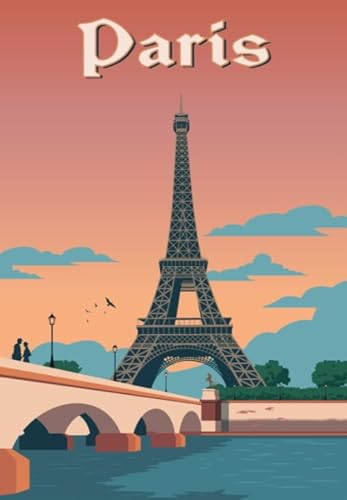 CYQFEZ Jigsaw Puzzle 1000 Teile Paris Reise Landschaft Poster Holzpuzzle Home Stressabbau Spiel Kz342Wp von CYQFEZ