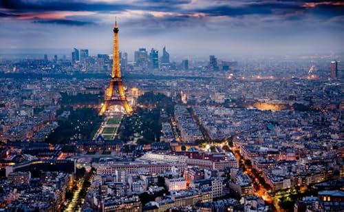 CYQFEZ Jigsaw Puzzle 1000 Teile Paris Reise Landschaft Poster Holzpuzzle Home Stressabbau Spiel Kz343Wp von CYQFEZ