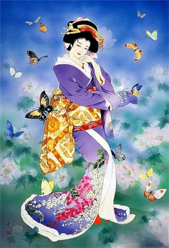 CYQFEZ Puzzle 1000 Pieces Beautiful Japanese Woman Posters Colorful Ability Game for The Whole Family Adult Qy143Zt von CYQFEZ