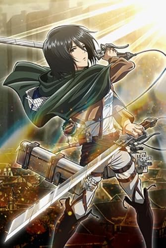 CYQFEZ Puzzle 1000 Stücke Abenteuer Anime Eren.Jaeger Poster Holzpuzzle Home Stressabbau Spiel Pw248Xe von CYQFEZ