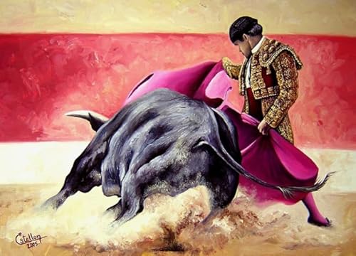 CYQFEZ Puzzle 1000 Teilen Bullfighting Oil Painting Poster Colorful Ability Game Für Die Ganze Familie Erwachsene We28Zm von CYQFEZ