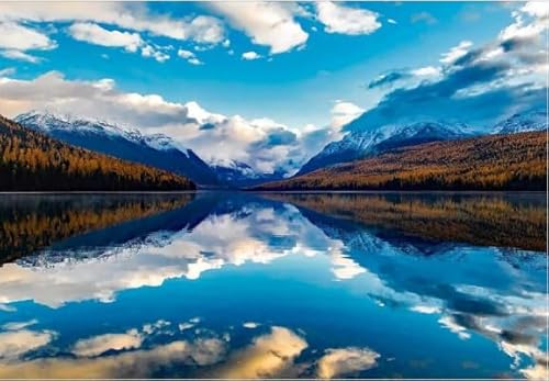 Lake and Mountain Landscapes, 1000 Stück, Jigsaw Puzzle, Erwachsene Familie Educational Stationery Art Poster FX361PV von CYQFEZ