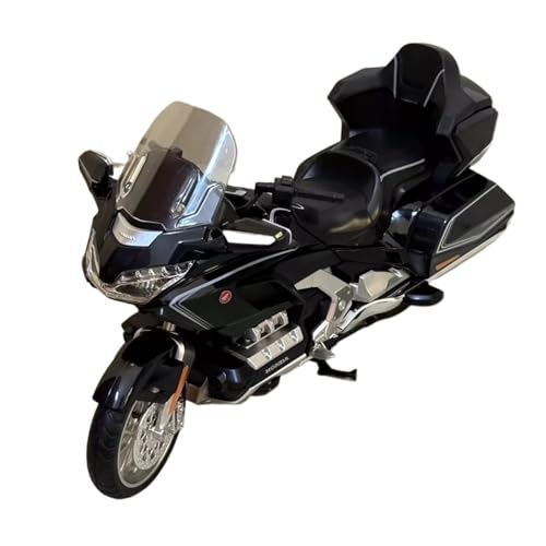 Miniatur Motorfahrzeug Modelle 1/11 Für Honda Gold Wing GL800 Motorrad Legierung Motorrad Spielzeug Modell Motorrad Modell Ornament Druckguss-Nachbildung(Black) von CYQOCD