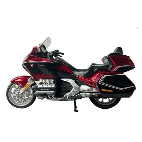 Miniatur Motorfahrzeug Modelle 1/11 Für Honda Gold Wing GL800 Motorrad Legierung Motorrad Spielzeug Modell Motorrad Modell Ornament Druckguss-Nachbildung(Red) von CYQOCD