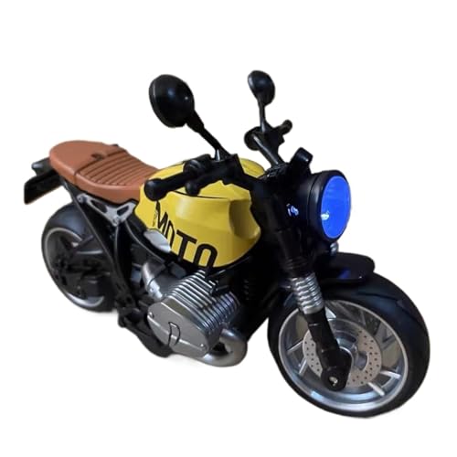 Miniatur Motorfahrzeug Modelle 1/12 Für BMW Latte Q Version Der Legierung Motorrad Modell Sammlung Ornamente Spielzeug Displays Druckguss-Nachbildung(Yellow) von CYQOCD