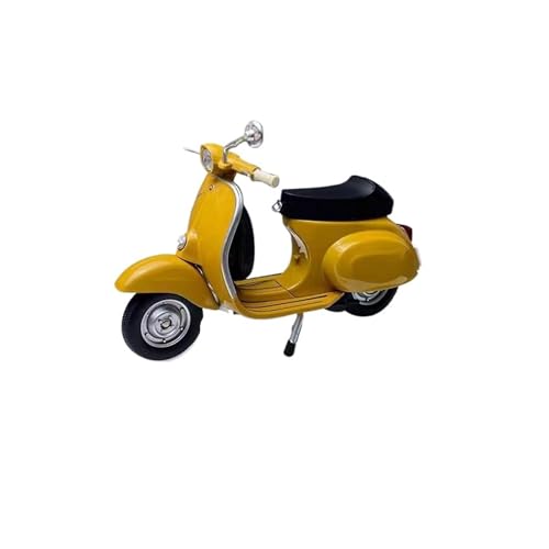 Miniatur Motorfahrzeug Modelle 1/18 Für Vespa 50N Piaggio 125 Simulation Legierung Motorrad Modell Home Dekoration Ornamente Druckguss-Nachbildung(Yellow) von CYQOCD