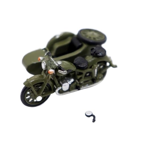 Miniatur Motorfahrzeug Modelle 1/64 Für Yangtze River 750 Typ Seite Dreirädriges Ausländisches Motorrad Militärauto Polizeiauto Modell Druckguss-Nachbildung von CYQOCD