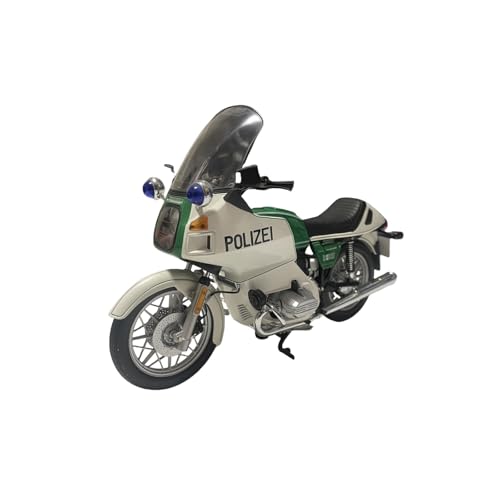 Miniatur Motorfahrzeug Modelle 1:10 Für BMW R80RT Polizeiauto Polizei Motorradmodell Grün Realistische Motorradmodellsammlung Druckguss-Nachbildung von CYQOCD