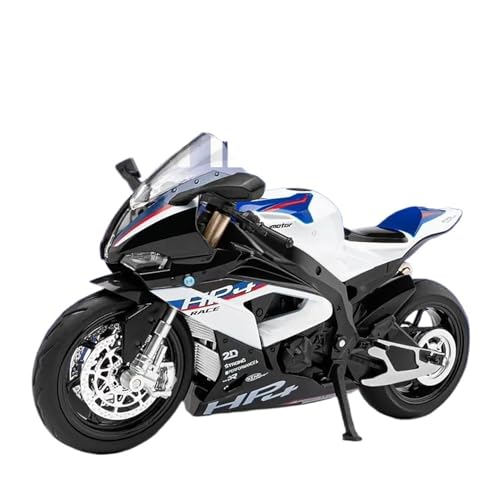 Miniatur Motorfahrzeug Modelle 1:12 Für BMW HP4 Spielzeug-Motorrad-Modell Legierung Aus Druckguss Mit Sound-Licht-Modell Motorrad Mini-Motorrad-Modell Druckguss-Nachbildung von CYQOCD