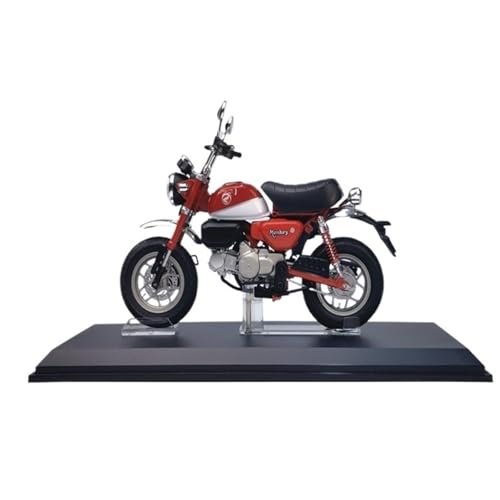 Miniatur Motorfahrzeug Modelle 1:12 Für Honda Monkey 125 Kleines Monkey-Motorradmodell Sammlerstück Klassisches Superbike-Modell Display Druckguss-Nachbildung(Red) von CYQOCD