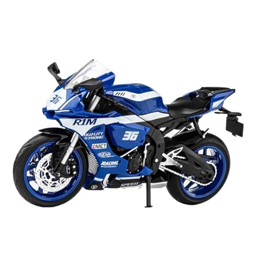 Miniatur Motorfahrzeug Modelle 1:12 Für YZF-R1M Alloy Racing Motorrad Modell Diecast Sport Motorrad Modell Simulation Sound Und Licht Druckguss-Nachbildung von CYQOCD