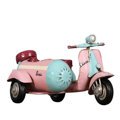 Miniatur Motorfahrzeug Modelle Für Vespa Vintage Altes Eisen Dreirädriges Motorradmodell Desktop Kreative Heimornamente Druckguss-Nachbildung(Green) von CYQOCD