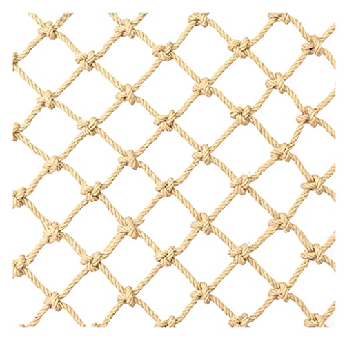 CYRMPQ Hanfseil Indoor-Treppen Herbst-Prävention Net, Jute Hanfseil Dekoratives Seilnetz, Kinder Haustier-Sicherheitstool Net Cargo Net(1x1m(3.28X3.28ft)) von CYRMPQ