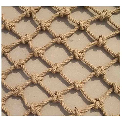 CYRMPQ Hanfseil Kinder Haustiersicherheitsnetz Schutznetz, Gartenschutz Net Dekoratives Jute Hanfnetz, Dekoratives Seilnetz Netting(10X10cm,1x1m(3.28X3.28ft)) von CYRMPQ