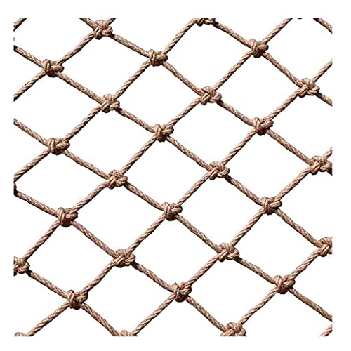 CYRMPQ Katze Balkon Sicherheitsnetz, Pflanzen Zaun Hanf Seilnetz, Kinder Swing Kletternetz, Balkongeländer Schutznetz(1x2m (3.28X6.56ft)) von CYRMPQ