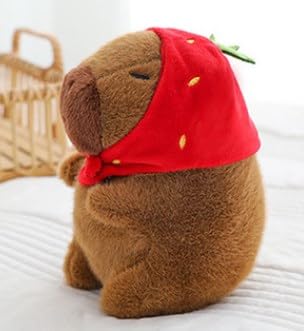 CYZJPRVN Capybara Plüschtier Puppe Stofftier Niedlicher Capybara, Capybara Tragende Schildkröte für Kinder und Kuscheltierliebhaber Geschenk (Hamburger Version) von CYZJPRVN