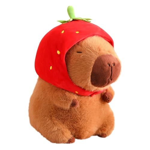 CYZJPRVN Capybara Plüschtier Puppe Stofftier Niedlicher Capybara, Capybara Tragende Schildkröte für Kinder und Kuscheltierliebhaber Geschenk (Hamburger Version) von CYZJPRVN