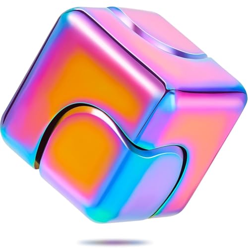 Infinity Fidget Cube, 2-in-1-Fidget Fidget Spinner Metall Stress Anti Angst Spielzeug, Transformierbarer Anti-Angst-Würfel-Fidget-Block, Stressabbau Anti Angst Sensorisches Spielzeug von CYZJPRVN