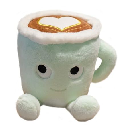 Kaffeetasse Plüschtier Kuscheltier Gefüllte Kaffee Cartoon Soft Doll, Tea Cup förmiges Dekorative Kissen Kaffee Plüschkissen, Latte Kaffee Kissen süße Weiche Kuscheltier Plüsch Spielzeug Geschenk von CYZJPRVN