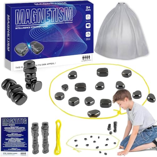 Magnetisches Schachspiel, Tisch-Magnetspiel, Schachbrett Magnetisch Pädagogisches Magnetisches Stein-Brettspiel, Puzzle Checkers Spiel, Tragbares Schachbrett Für Familientreffen/Camping von CYZJPRVN