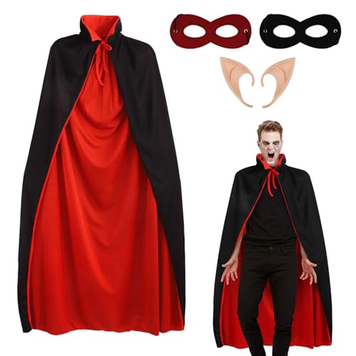 CZAYEFNH Vampire Umhang Set，Teufel Kostüm, Teufel Kostüm，Karneval Halloween Kostüm, Teufelskostüm Damen für Mottoparty Cosplay, Karneval, Halloween， von CZAYEFNH