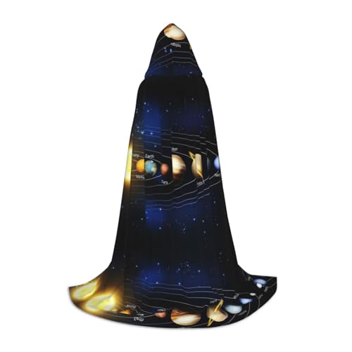 CZDBNLHF Exploring The Solar System Print Halloween Cloak Spooky Costume Accessory For An Unforgettable Halloween von CZDBNLHF