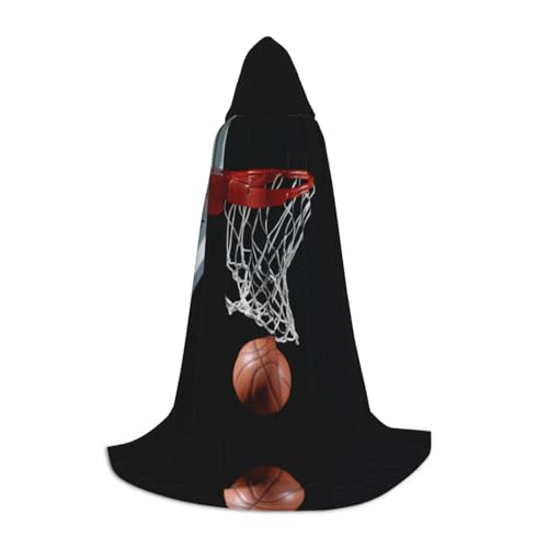 CZDBNLHF Halloween-Umhang mit Basketball-Druck, gruseliges Kostümzubehör für ein unvergessliches Halloween von CZDBNLHF