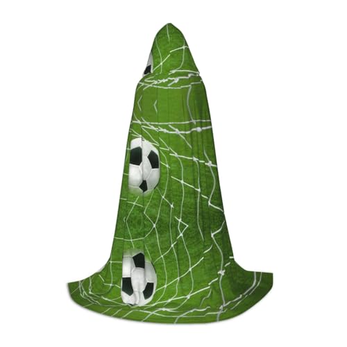 CZDBNLHF Halloween-Umhang mit Fußball-Druck, gruseliges Kostümzubehör für ein unvergessliches Halloween von CZDBNLHF