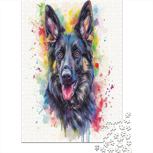 Deutscher Schäferhund Hund 1000 Stück Puzzle Für Erwachsene 1000 Stück Puzzle Für Erwachsene-Crazy Süßigkeiten-1000 Stück Puzzle Große Puzzles Kinder Lernspiel Spielzeug Geschenk Puzzel 1000 von CZSDABERA