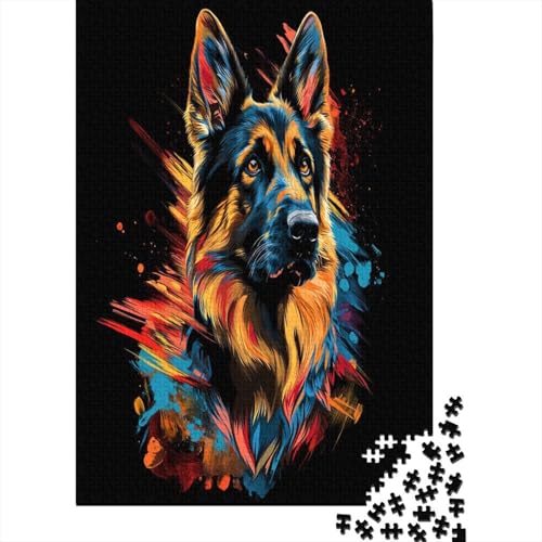 Deutscher Schäferhund Hund 1000 Teile Puzzle Für Erwachsene, Hochwertige Recycelbare MateriAußerirdische Und Druck Puzzlespiel, Familienspiel, Für Liebhaber Oder Freunde Puzzel 1000pcs (75x50cm) von CZSDABERA