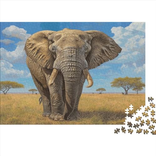 Elefant Puzzle 1000 Teile Für Erwachsene Und Kinder Ab 14 Jahrenfür Stressabbauer Puzzlespiel Erwachsenen Puzzlespiel Puzzel 1000pcs (75x50cm) von CZSDABERA