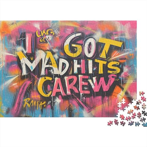 Graffiti Puzzle 1000 Teile Puzzles Für Erwachsene Lernspiel Herausforderungsspielzeug 1000-teilige Puzzlespiel Für Erwachsene Kinder Puzzel 1000pcs (75x50cm) von CZSDABERA