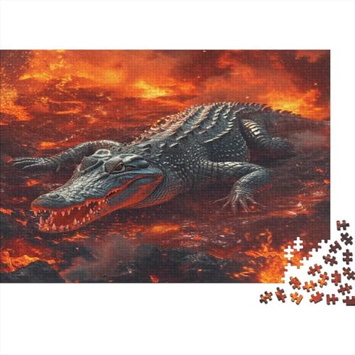 Krokodil Puzzle 1000 Teile Erwachsene Puzzles Für Erwachsene Klassische Puzzles 1000 Teile Erwachsene Puzzlespiel Schwer Pädagogisches Spielzeug Erwachsene Kinder Puzzel 1000pcs (75x50cm) von CZSDABERA