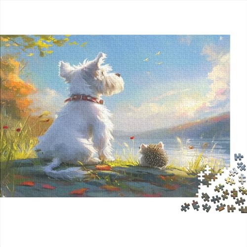 Yorkshire Terrier Puzzle 1000 Teile Für Erwachsene Und Kinder Ab 14 Jahrenfür Stressabbauer Puzzlespiel Erwachsenen Puzzlespiel Puzzel 1000pcs (75x50cm) von CZSDABERA