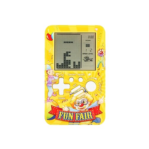 CZT Neue Mini Ziegel Spiel Videospielkonsole Handheld Konsole Kinder Puzzle Konsole 23*99 Retro Vintage Spiele Indoor Spielzeug Unterhaltungselektronik im Freien Spielzeug Geschenke (Yellow) von CZT