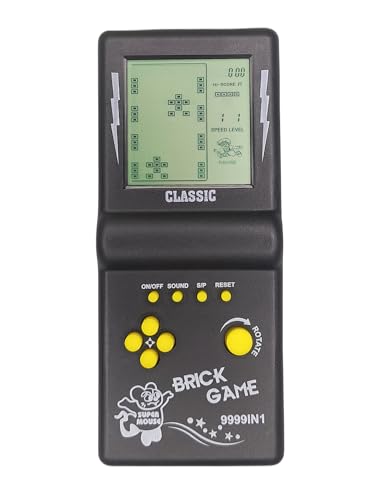 CZT Nostalgische Würfel-Spielkonsole mit großem Bildschirm, eingebauter Retro-999-in-1-Block-Spiel, Indoor/Outdoor, Handkonsole, tragbare elektronische Ziegelspiele, Kinder/Studenten/Freunde von CZT