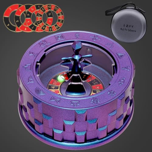 CZYY Roulette Würfel 7-in-1 Metall Spinner Würfel Set Einzigartige Drehwürfel Schreibtisch Fidget Gadget Coole DND Rollenspiele Würfel Geschenk & Zubehör für D&D Tabletop RPG Brettspiel (Lila) von CZYY