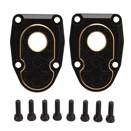 CaCaCook 2 PCs Messing -Portal Deckt Schwarzstabilitätsportal Lenkknöchel für Axiale Capra SCX10 III AR45P 1/10 ab von CaCaCook