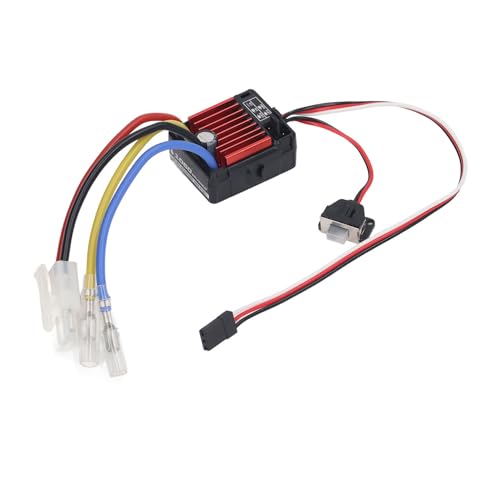 CaCaCook 60A Gebürsteter Regler, Elektronischer Geschwindigkeitsregler, Wasserdicht, Gebürsteter RC-Auto-Regler für 1/10 Ferngesteuertes Auto von CaCaCook