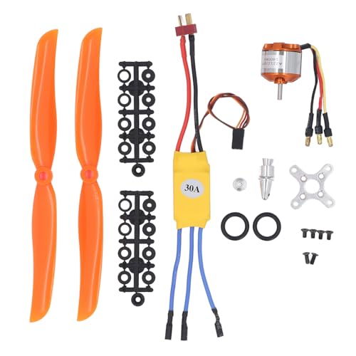 CaCaCook A2212 1400kV Bürstenloser Ausgangsmotor mit 30A ESC, 8060 Propeller und Schraubenscheiben Sie für RC -Flugzeuge, Quadcopter - Ideal für die Elektronische Geschwindigkeitskontrolle von CaCaCook